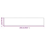 vidaXL Tapis de couloir aspect sisal argenté 50x250 cm
