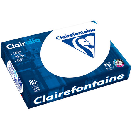 Ramette 250 Feuilles Papier 210g A3 420x297 mm Certifié PEFC Blanc CLAIRALFA