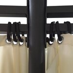 vidaXL Tonnelle ronde avec rideaux 3 5 x 2 7 m