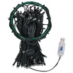 vidaXL Guirlande lumineuse d'arbre de Noël 210 LED Bleu 210 cm