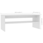 vidaXL Table basse Blanc 100x40x40 cm Bois d'ingénierie