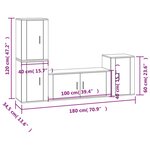 vidaXL Ensemble de meubles TV 4 Pièces Chêne sonoma Bois d'ingénierie