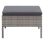 vidaXL Salon de jardin 6 Pièces avec coussins Résine tressée Gris