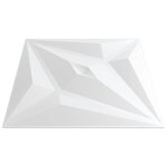 vidaXL Panneaux muraux 48 Pièces blanc 50x50 cm EPS 12 m² étoile