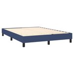 vidaXL Lit à sommier tapissier avec matelas Bleu 140x190 cm Tissu