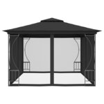 vidaXL Tonnelle avec moustiquaire 300x400x265 cm Anthracite