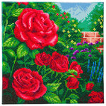 Tableau Broderie Diamant Crystal Art 30x30cm T. Kinkade Roses