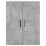 vidaXL Buffet haut Gris béton 69 5x34x180 cm Bois d'ingénierie