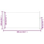 vidaXL Auvent latéral rétractable 140 x 300 cm Gris