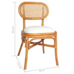 vidaXL Chaises à manger lot de 4 marron clair Lin