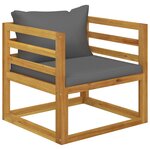 vidaXL Salon de jardin 8 Pièces avec coussin Bois d'acacia solide