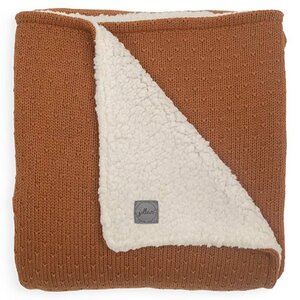 Jollein couverture bliss knit 75x100 cm peluche caramel