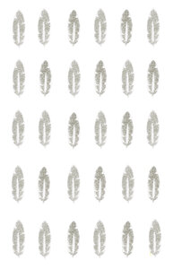 Motif Thermocollant transfert Customisation textile Plume Argenté 1cm