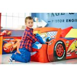 Disney Cars Lit pour garçons Flash McQueen avec rangement et pare-brise lumineux pour matelas 140cm x 70cm