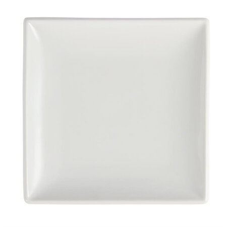 Assiettes carrées blanches 140(l) mm - lot de 12 - olympia -  - porcelaine140 140