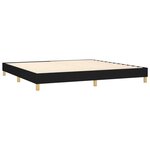 vidaXL Sommier à ressorts de lit Noir 200x200 cm Tissu