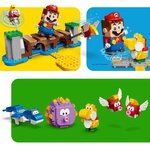 Lego 71400 super mario set d'extension la plage du maxi-oursin  avec figurines yoshi  dauphin  jouet enfants +7 ans