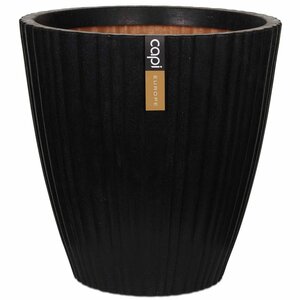 Capi Pot à fleurs Urban Tube Conique 55 x 52 cm Noir KBLT802