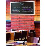 Cloison / Tableau / Pare vue MULTI BOARD Tableau noir Cadre Argent 60 x 115 cm SECURIT