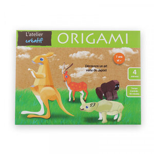 Coffret création origamis en forme d'animaux