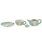 Set tasse et théière vague pour une personne