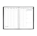 Agenda ministre spirale couv plast grainée noir 16 x 24 cm quovadis