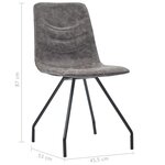 vidaXL Chaises à manger lot de 2 marron foncé similicuir