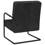vidaXL Chaise cantilever Noir Velours