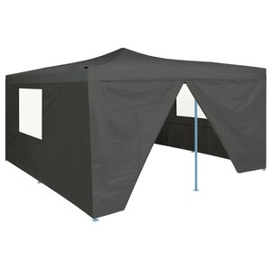 vidaXL Belvédère pliable avec 4 parois 5x5 m Anthracite