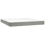 vidaXL Lit à sommier tapissier et matelas Gris clair 180x200cm Velours