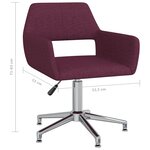 vidaXL Chaises à manger pivotantes lot de 2 violet tissu