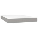 vidaXL Lit à sommier tapissier avec matelas Gris clair 140x200cm Tissu