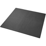 Tectake Ensemble de 12 Dalles Carrées EVA - Tapis de sol, Sport - noir