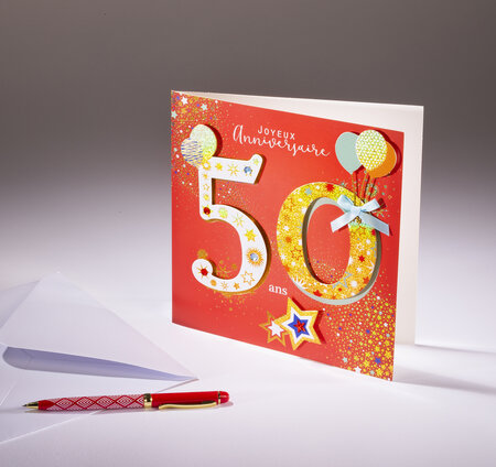 Carte double coll'âge- 50 ans