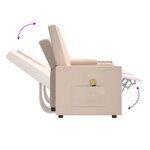 vidaXL Fauteuil de massage inclinable et porte-gobelet 2 places Crème