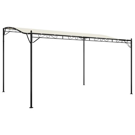 vidaXL Auvent crème 4x3 m 180 g/m² tissu et acier