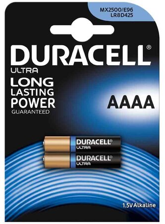 Blister de 2 piles alcalines 'ultra' quart (aaaa/lr8d425) duracell
