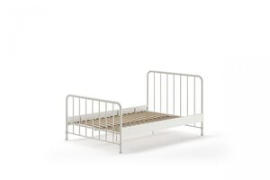 Bronxx lit blanc mat 140x200cm
