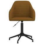 vidaXL Chaises pivotantes à manger lot de 4 marron velours