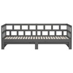 vidaXL Lit coulissant Gris Bois de pin solide 2x(80x200) cm