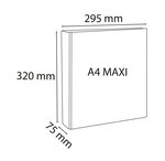 Classeur Personnalisable Rigide 2 Poches Kreacover - 2 Anneaux En D 50mm - A4 Maxi - X 10 - Exacompta