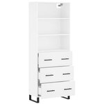 vidaXL Buffet haut Blanc 69 5x34x180 cm Bois d'ingénierie