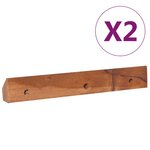 vidaXL Meuble TV mural 90x30x30 cm Bois de teck massif