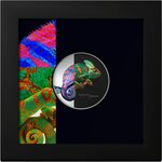 CHAMELEON Eclectic Nature 1 onces argent monnaie 5 Dollars Cook Islands 2023