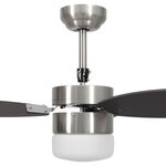vidaXL Ventilateur de plafond lampe et télécommande 76 cm Marron foncé