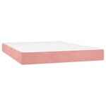 vidaXL Lit à sommier tapissier avec matelas Rose 140x190 cm Velours