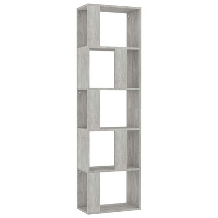 vidaXL Bibliothèque/Séparateur de pièce Gris béton 45x24x159 cm