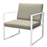 vidaXL Salon de jardin 4 Pièces avec coussins Acier Blanc