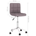 vidaXL Chaises pivotantes à manger lot de 4 taupe tissu
