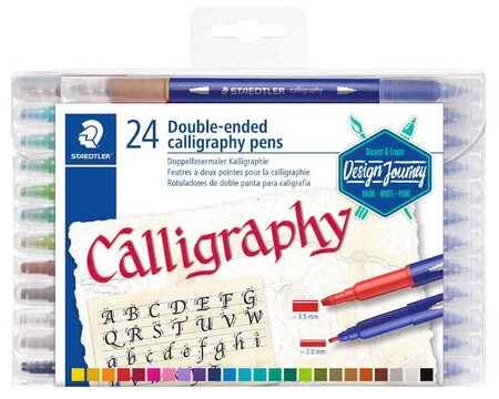 Étui de 24 Feutres double pointe de calligraphie STAEDTLER